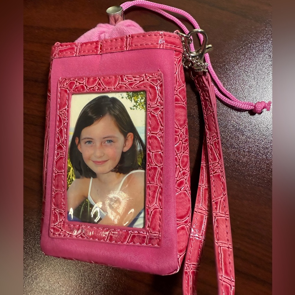 Pink Photo Holder Wristlet